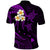 Custom Niihau Hawaii Polo Shirt Polynesian Tattoo and Pacific Plumeria Purple Vibe LT9 - Polynesian Pride