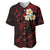 Personalised Niihau Hawaii Baseball Jersey Polynesian Tattoo and Pacific Plumeria Red Vibe LT9 Red - Polynesian Pride