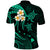 Custom Niihau Hawaii Polo Shirt Polynesian Tattoo and Pacific Plumeria Turquoise Vibe LT9 - Polynesian Pride