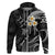 Custom Niihau Hawaii Hoodie Polynesian Tattoo and Pacific Plumeria White Vibe LT9 Zip Hoodie White - Polynesian Pride