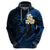 Custom Molokai Hawaii Hoodie Polynesian Tattoo and Pacific Plumeria Blue Vibe LT9 - Polynesian Pride