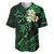 Personalised Molokai Hawaii Baseball Jersey Polynesian Tattoo and Pacific Plumeria Green Vibe LT9 Green - Polynesian Pride