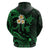 Custom Molokai Hawaii Hoodie Polynesian Tattoo and Pacific Plumeria Green Vibe LT9 - Polynesian Pride