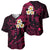 Personalised Molokai Hawaii Baseball Jersey Polynesian Tattoo and Pacific Plumeria Pink Vibe LT9 - Polynesian Pride