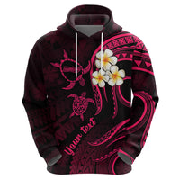 Custom Molokai Hawaii Hoodie Polynesian Tattoo and Pacific Plumeria Pink Vibe LT9 - Polynesian Pride