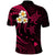 Custom Molokai Hawaii Polo Shirt Polynesian Tattoo and Pacific Plumeria Pink Vibe LT9 - Polynesian Pride