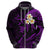 Custom Molokai Hawaii Hoodie Polynesian Tattoo and Pacific Plumeria Purple Vibe LT9 - Polynesian Pride