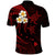 Custom Molokai Hawaii Polo Shirt Polynesian Tattoo and Pacific Plumeria Red Vibe LT9 - Polynesian Pride