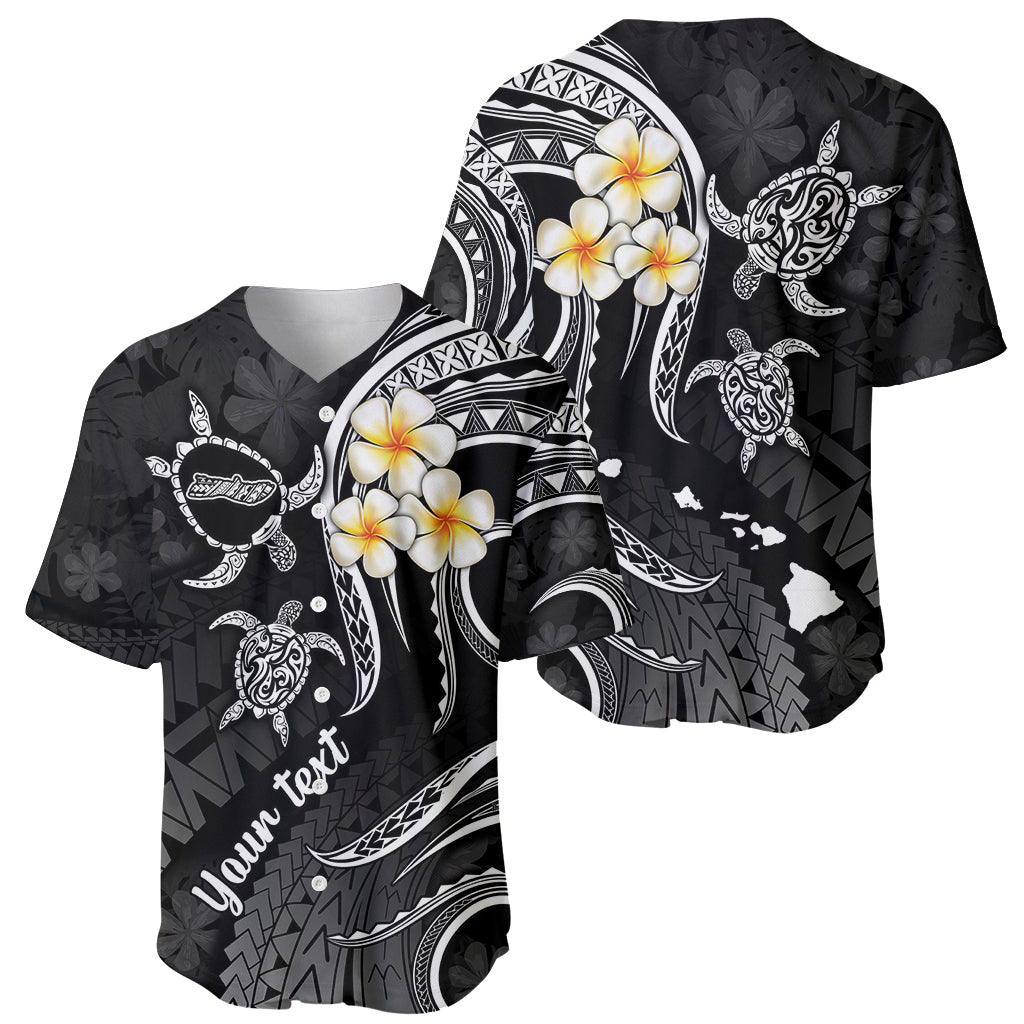 Personalised Molokai Hawaii Baseball Jersey Polynesian Tattoo and Pacific Plumeria White Vibe LT9 - Polynesian Pride