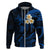 Custom Lanai Hawaii Hoodie Polynesian Tattoo and Pacific Plumeria Blue Vibe LT9 Zip Hoodie Blue - Polynesian Pride