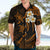 Personalised Lanai Hawaii Hawaiian Shirt Polynesian Tattoo and Pacific Plumeria Gold Vibe LT9 - Polynesian Pride