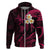 Custom Lanai Hawaii Hoodie Polynesian Tattoo and Pacific Plumeria Pink Vibe LT9 Zip Hoodie Pink - Polynesian Pride