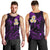 Personalised Lanai Hawaii Men Tank Top Polynesian Tattoo and Pacific Plumeria Purple Vibe LT9 - Polynesian Pride