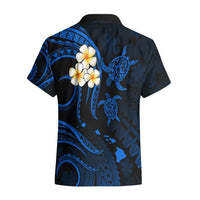 Personalised Kauai Hawaii Hawaiian Shirt Polynesian Tattoo and Pacific Plumeria Blue Vibe LT9 - Polynesian Pride