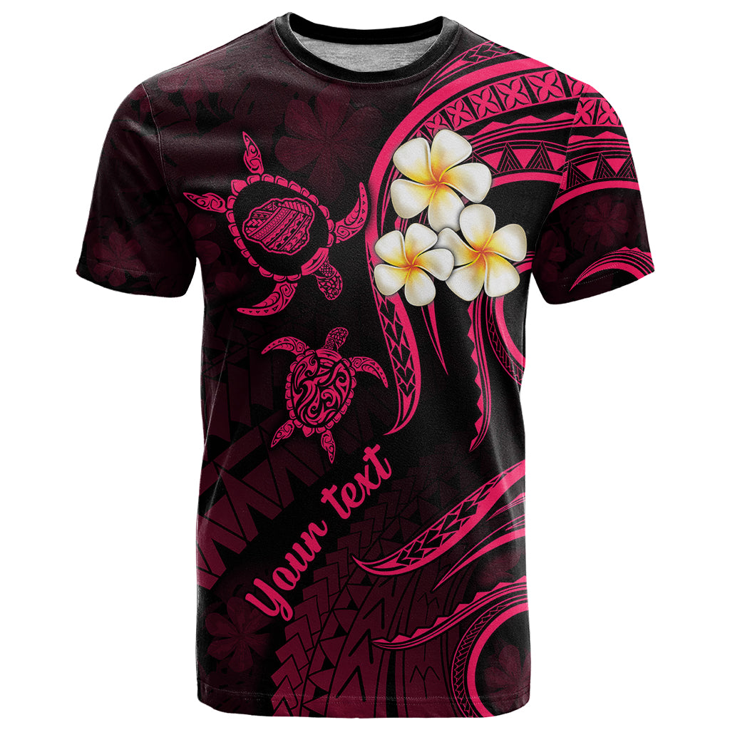 Custom Kauai Hawaii T Shirt Polynesian Tattoo and Pacific Plumeria Pink Vibe LT9 Adult Pink - Polynesian Pride