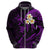 Custom Kauai Hawaii Hoodie Polynesian Tattoo and Pacific Plumeria Purple Vibe LT9 - Polynesian Pride