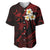 Personalised Kauai Hawaii Baseball Jersey Polynesian Tattoo and Pacific Plumeria Red Vibe LT9 Red - Polynesian Pride