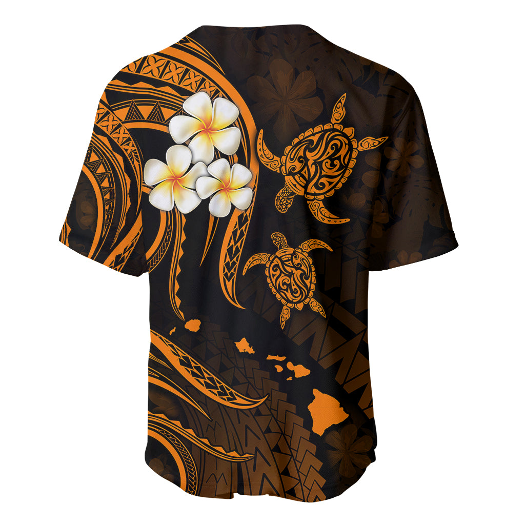 Hawaii Baseball Jersey Maui Islands Pacific Plumeria Gold Vibe LT9 - Polynesian Pride