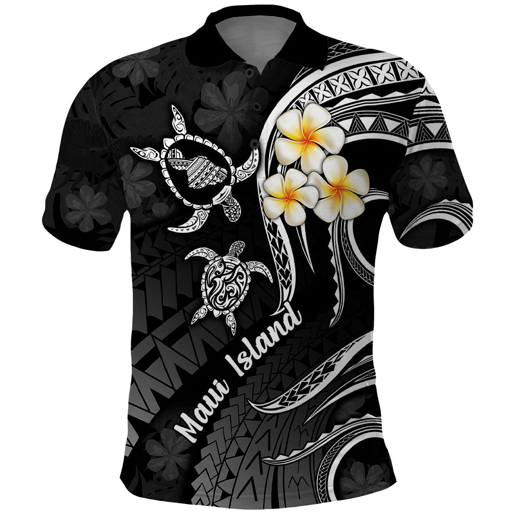 Hawaii Polo Shirt Maui Islands Pacific Plumeria White Vibe LT9 White - Polynesian Pride
