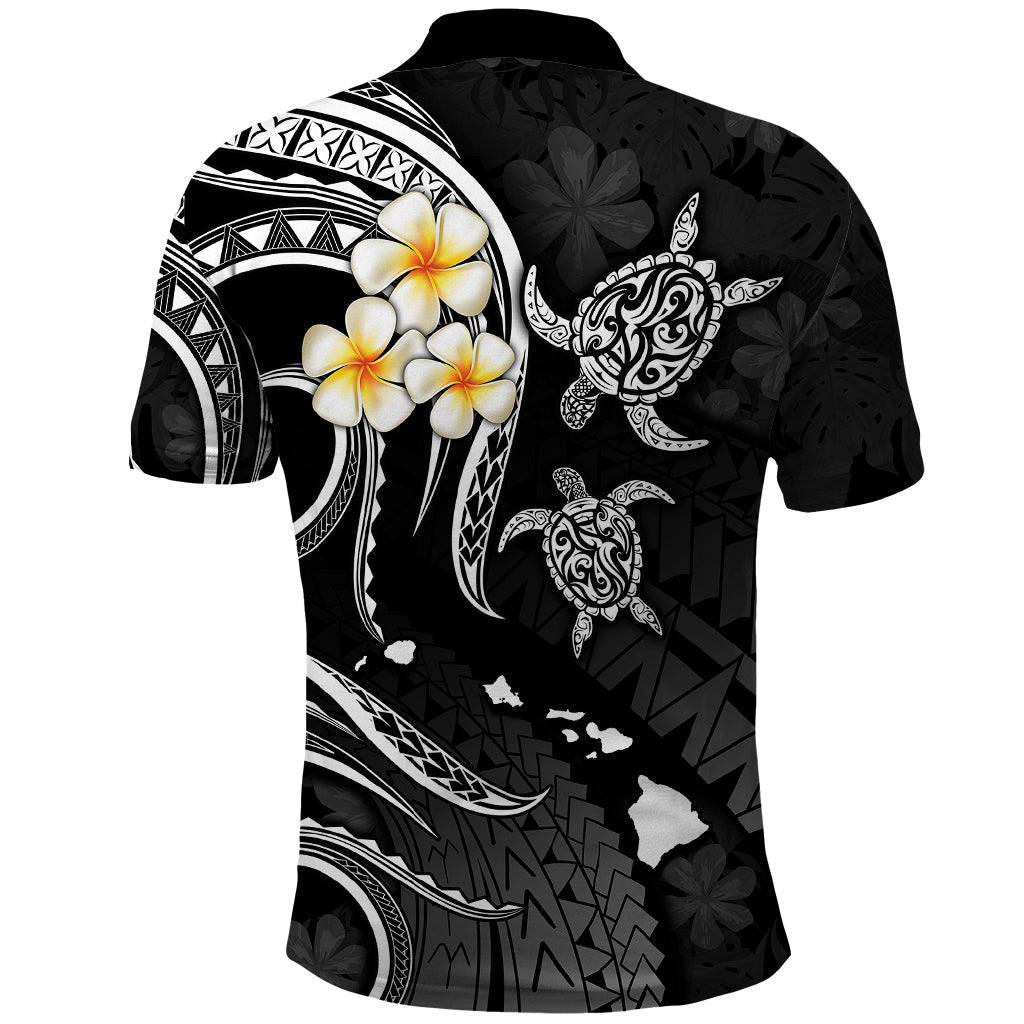Hawaii Polo Shirt Maui Islands Pacific Plumeria White Vibe LT9 - Polynesian Pride