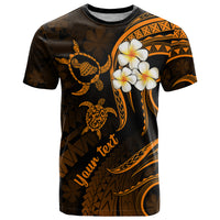 Custom Maui Hawaii T Shirt Polynesian Tattoo and Pacific Plumeria Gold Vibe LT9 Adult Gold - Polynesian Pride