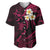 Personalised Maui Hawaii Baseball Jersey Polynesian Tattoo and Pacific Plumeria Pink Vibe LT9 Pink - Polynesian Pride