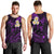 Personalised Maui Hawaii Men Tank Top Polynesian Tattoo and Pacific Plumeria Purple Vibe LT9 - Polynesian Pride