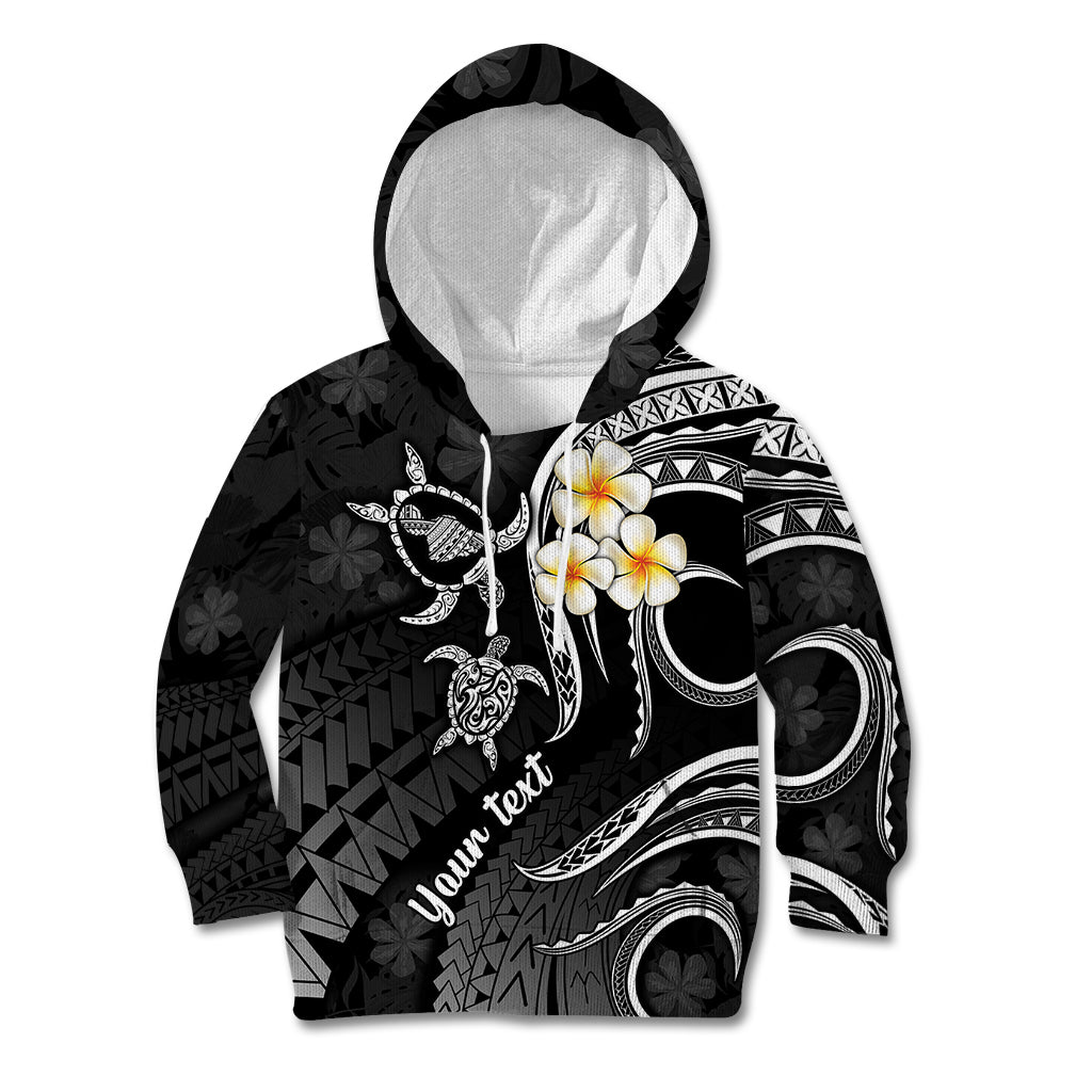 Personalised Maui Hawaii Kid Hoodie Polynesian Tattoo and Pacific Plumeria White Vibe LT9 Hoodie White - Polynesian Pride