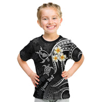Personalised Maui Hawaii Kid T Shirt Polynesian Tattoo and Pacific Plumeria White Vibe LT9 White - Polynesian Pride