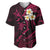 Hawaii Baseball Jersey Oahu Islands Pacific Plumeria Pink Vibe LT9 Pink - Polynesian Pride