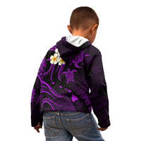 Hawaii Kid Hoodie Oahu Islands Pacific Plumeria Purple Vibe LT9 - Polynesian Pride