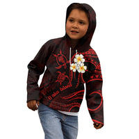 Hawaii Kid Hoodie Oahu Islands Pacific Plumeria Red Vibe LT9 - Polynesian Pride
