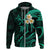 Hawaii Hoodie Oahu Islands Pacific Plumeria Turquoise Vibe LT9 Zip Hoodie Turquoise - Polynesian Pride