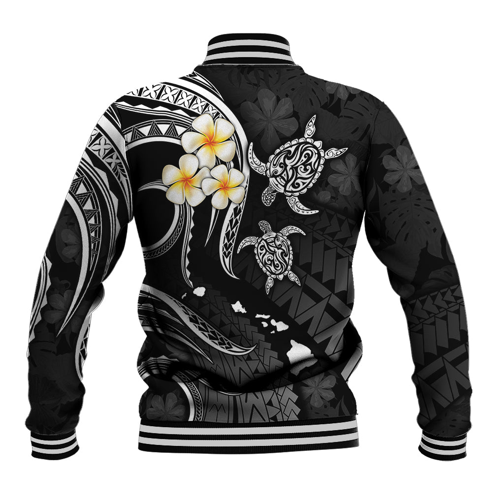 Hawaii Baseball Jacket Oahu Islands Pacific Plumeria White Vibe LT9 - Polynesian Pride