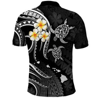 Hawaii Polo Shirt Oahu Islands Pacific Plumeria White Vibe LT9 - Polynesian Pride