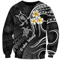 Hawaii Sweatshirt Oahu Islands Pacific Plumeria White Vibe LT9 Unisex White - Polynesian Pride
