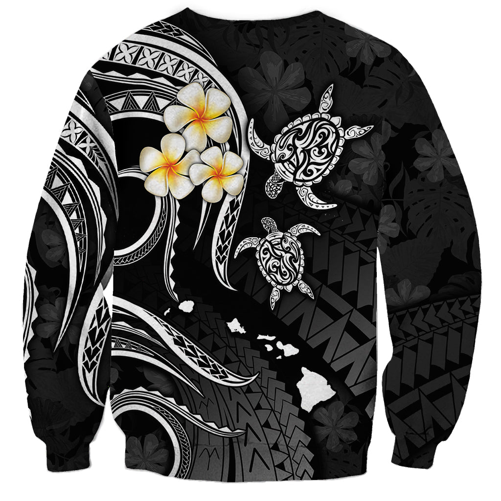 Hawaii Sweatshirt Oahu Islands Pacific Plumeria White Vibe LT9 - Polynesian Pride