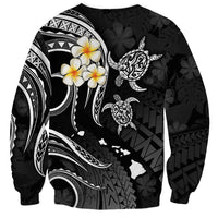 Hawaii Sweatshirt Oahu Islands Pacific Plumeria White Vibe LT9 - Polynesian Pride