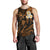 Personalised Oahu Hawaii Men Tank Top Polynesian Tattoo and Pacific Plumeria Gold Vibe LT9 - Polynesian Pride