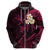 Custom Oahu Hawaii Hoodie Polynesian Tattoo and Pacific Plumeria Pink Vibe LT9 - Polynesian Pride