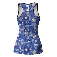 Marshall Islands Merry Christmas Hollow Tank Top Pacific Patchwork Xmas Vibes LT9 - Polynesian Pride