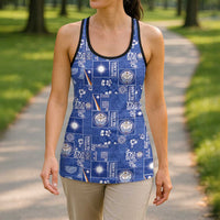 Marshall Islands Merry Christmas Hollow Tank Top Pacific Patchwork Xmas Vibes LT9 - Polynesian Pride