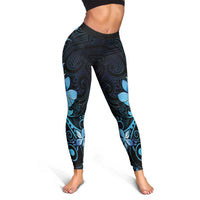 Matariki New Zealand Leggings Maori Pattern Blue Galaxy LT05 - Polynesian Pride