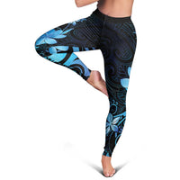 Matariki New Zealand Leggings Maori Pattern Blue Galaxy LT05 - Polynesian Pride