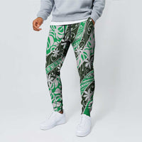 Matie Tahiti Tiare Monstera Jogger Pants Polynesian Pattern Curve Style LT01 - Polynesian Pride