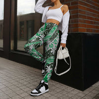 Matie Tahiti Tiare Monstera Jogger Pants Polynesian Pattern Curve Style LT01 - Polynesian Pride