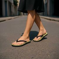 Melemele Hawaii Breadfruit Palaka Motifs Flip Flops LT14 - Polynesian Pride