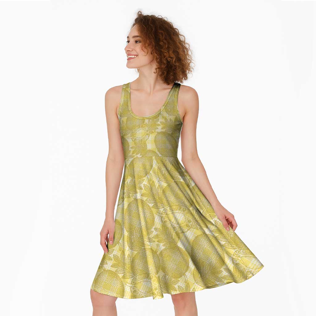 Melemele Hawaii Breadfruit Palaka Motifs Midi Dress LT14 - Polynesian Pride