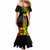 PNG Hibiscus Tribal Pattern Mermaid Dress Motuan Reggae Color LT7 - Polynesian Pride