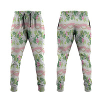 Monstera Tiare Plumeria Lei Pattern Jogger Pants Green Version LT01 Green - Polynesian Pride